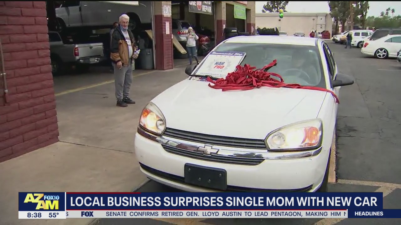 Phoenix business surprises single mom with new car