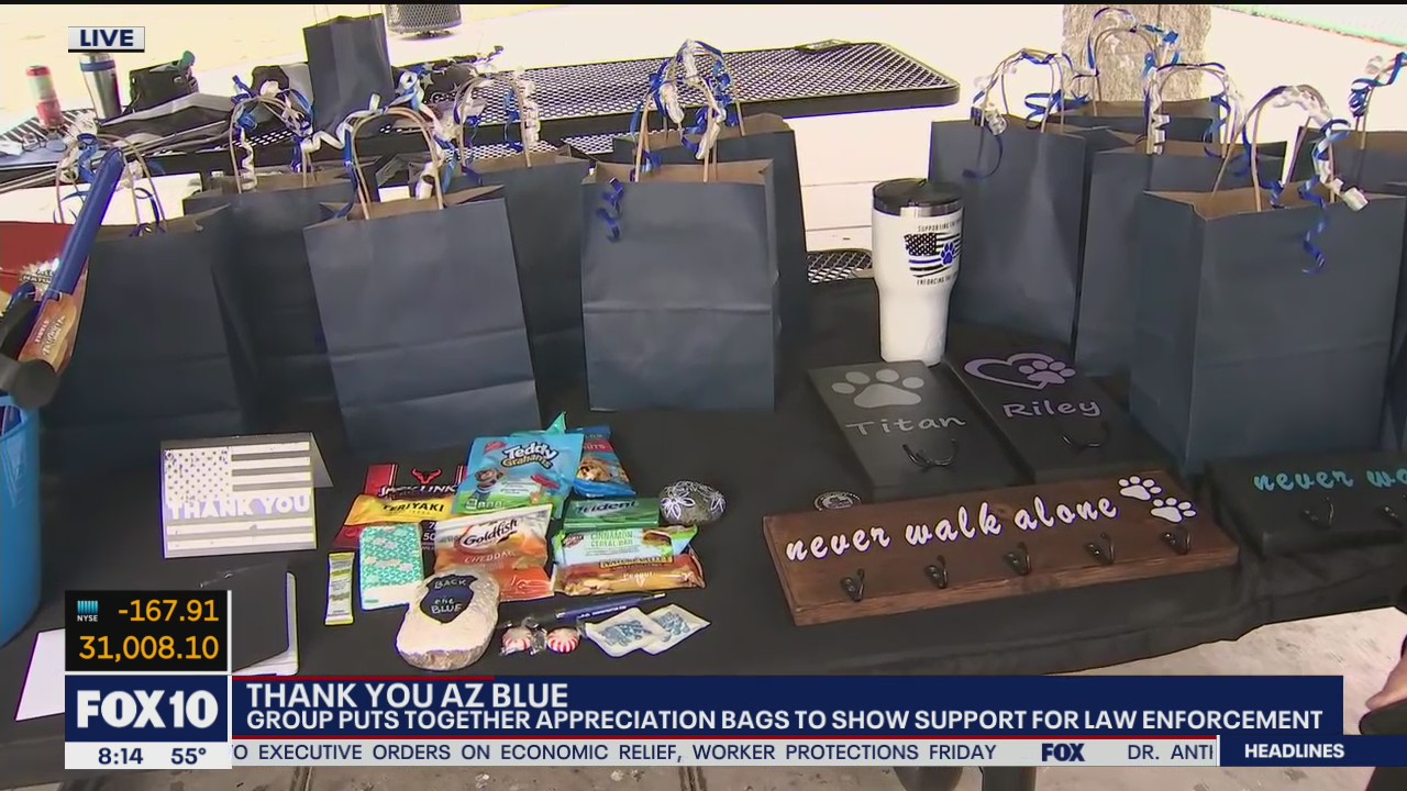 Valley group makes appreciation bags for Arizona law enforcement