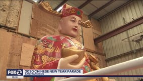 The evening before the 2020 Chinese New Year Parade in San Francisco