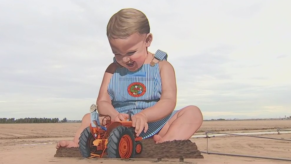 Giant baby billboard returns to Goodyear