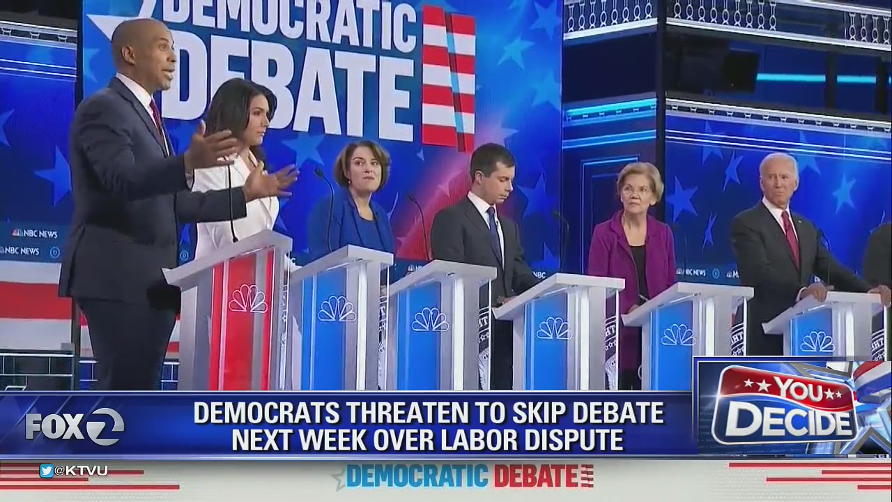 All seven Democratic candidates threaten to skip next debate