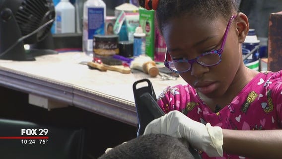 Philadelphia 8-year-old pursues passion for cutting hair