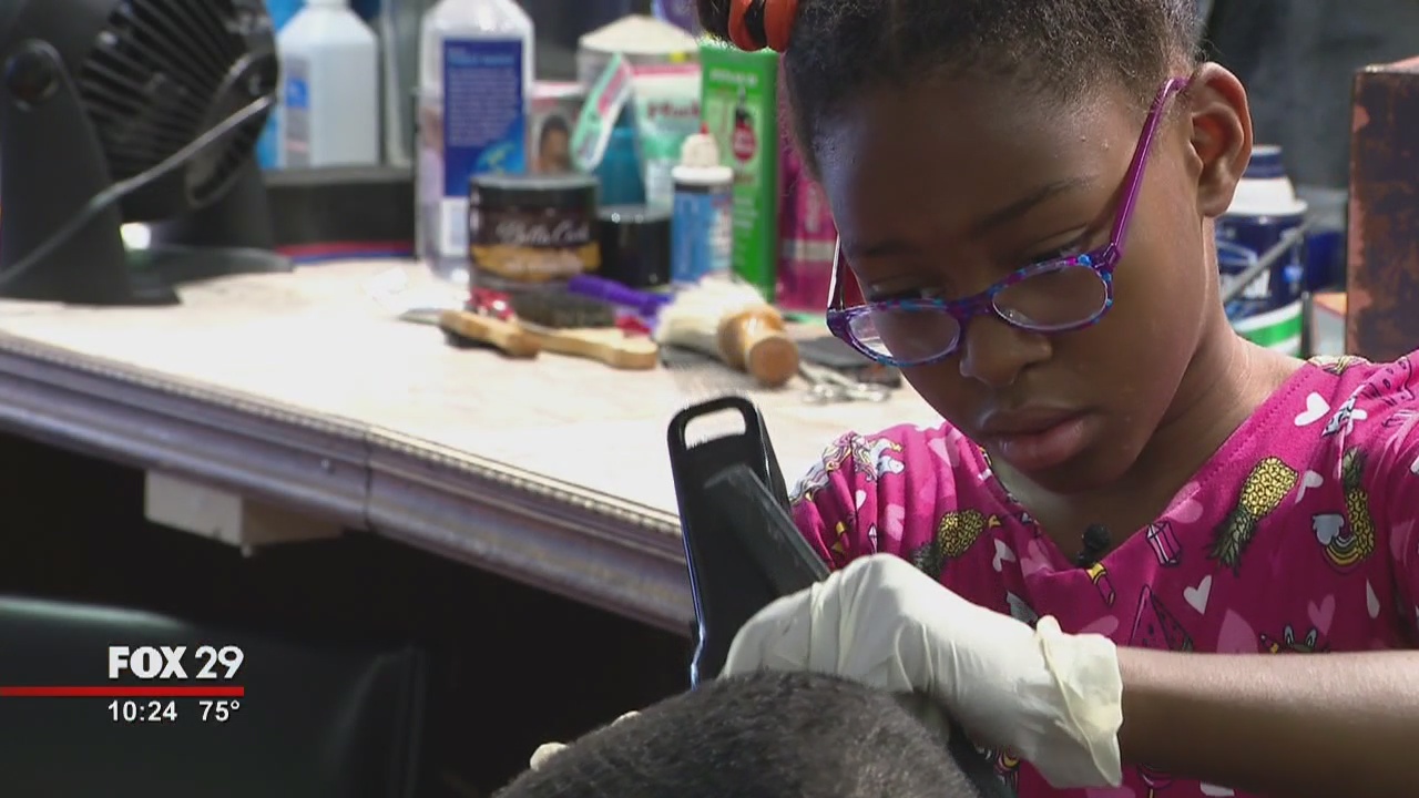 Philadelphia 8-year-old pursues passion for cutting hair