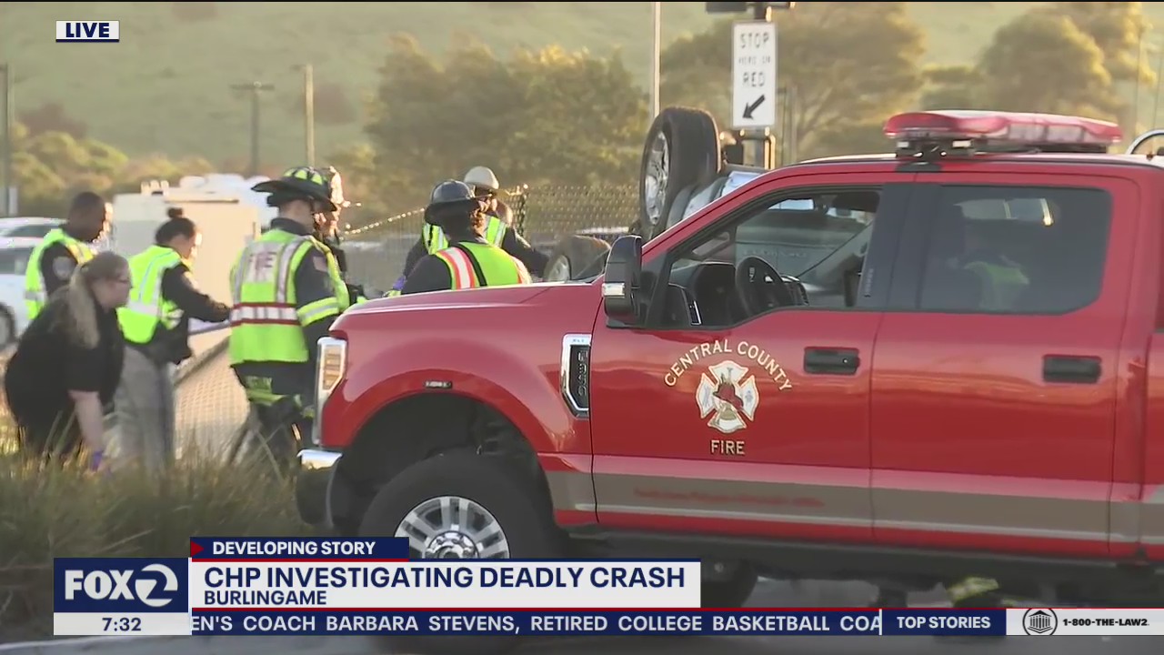 Driver killed in overturned crash in Burlingame