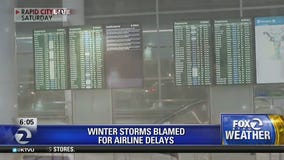 Winter storms blamed for flight delays