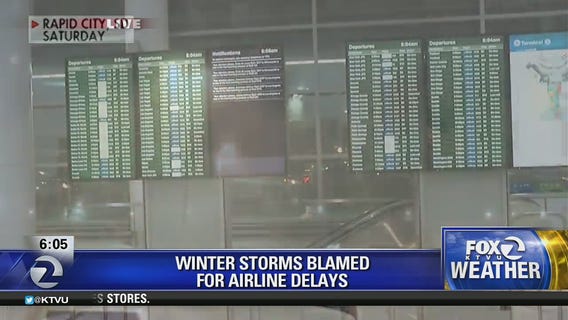 Winter storms blamed for flight delays