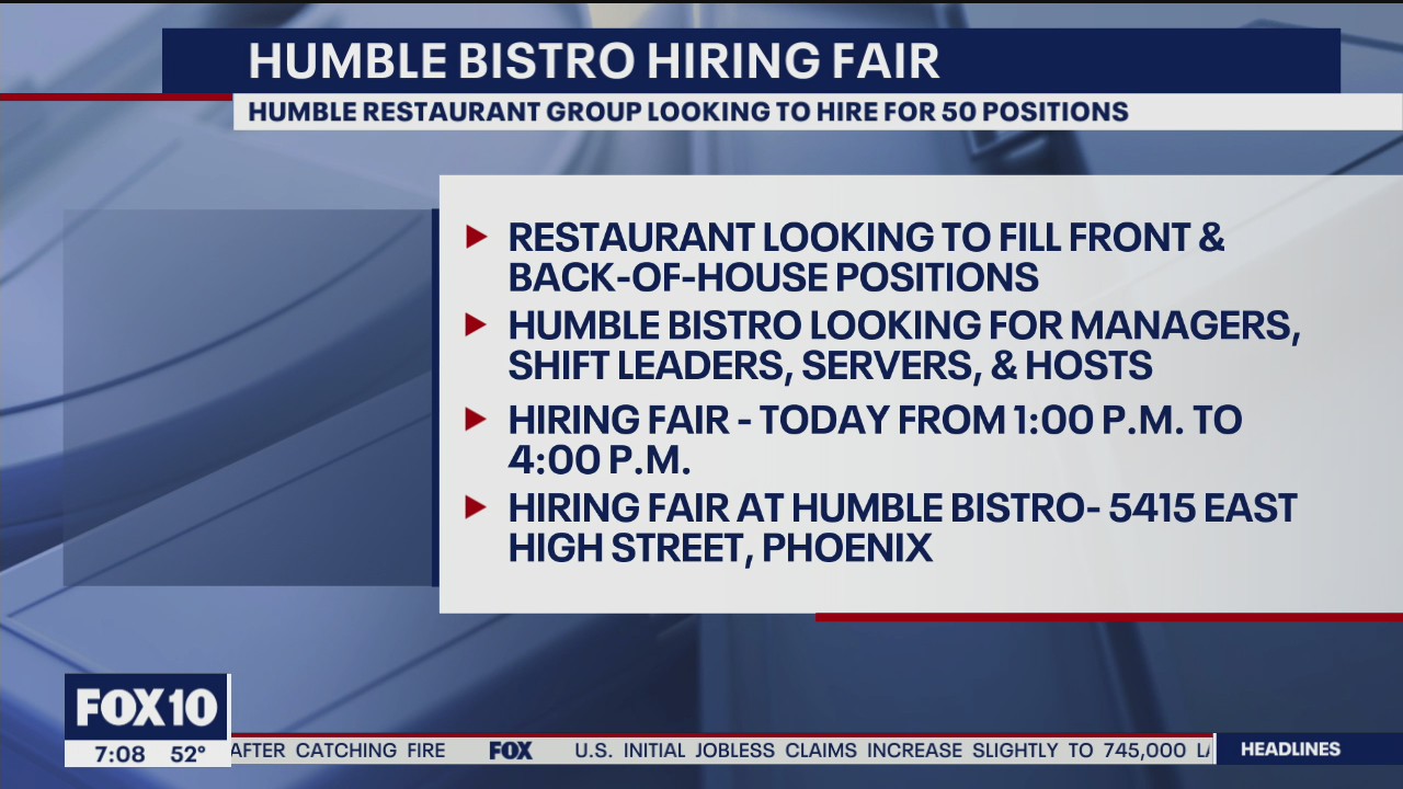 Humble Restaurant Group hiring for dozens of jobs