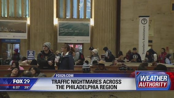 Rail travel only hampered by traffic attempting to arrive at 30th St Station