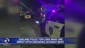 Multiple vehicles detained for sideshow activity in Oakland