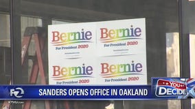 Bernie Sanders opens Oakland Presidential campaign office.
