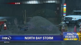 Absorbent barriers added to Kincade fire burn zone to slow debris flows