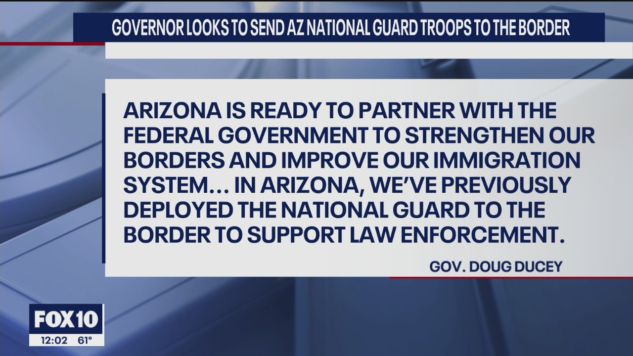Gov. Ducey looks to send Arizona National Guard troops to border | FOX ...