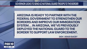 Gov. Ducey looks to send Arizona National Guard troops to border