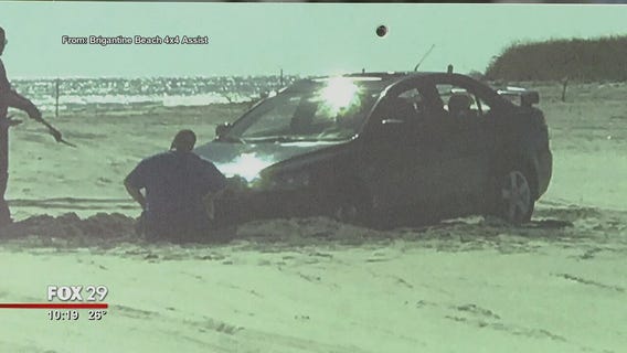 Brigantine man creates calendar for stranded cars on Brigantine Beach