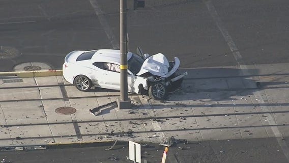 Serious crash blocks light rail tracks in Phoenix