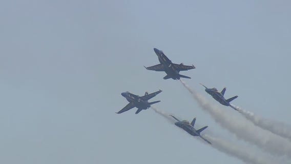 Blue Angels perform airshow over San Francisco