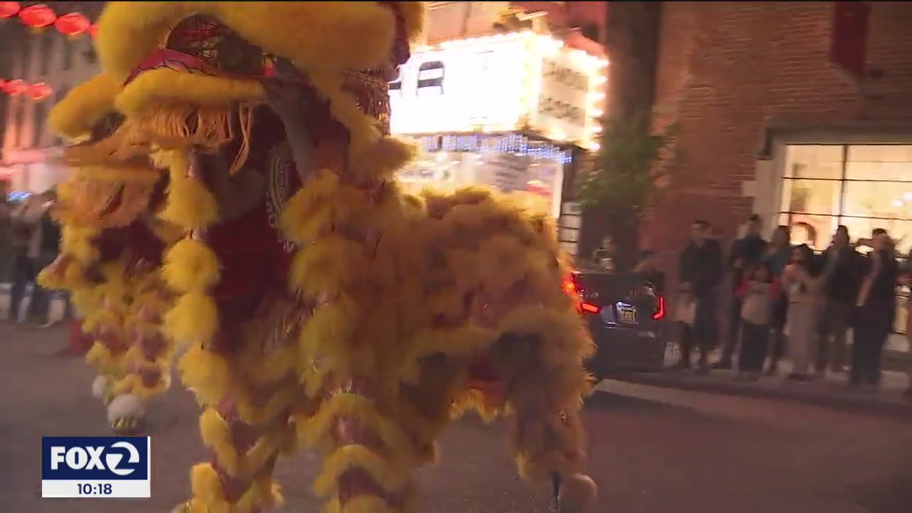 Celebrations in Chinatown mark the eve of Chinese New Year