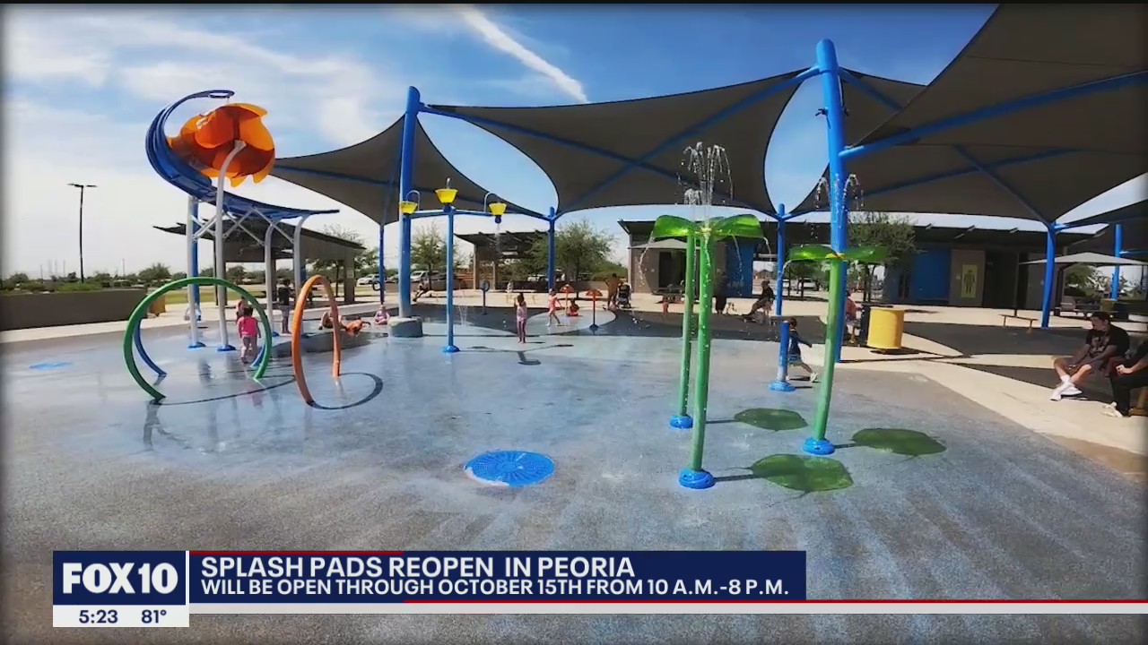 Splash Pads at Peoria city parks reopen after being shut down for nearly 2 years