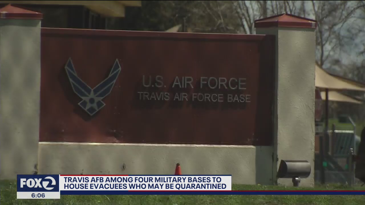 Travis AFB among the four military bases chosen to house coronavirus evacuees