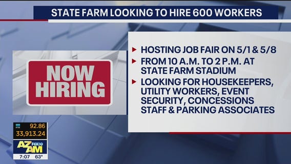 State Farm Stadium looking to hire 600 workers