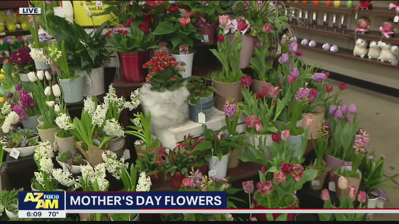 Buying Mother's Day flowers at Safeway