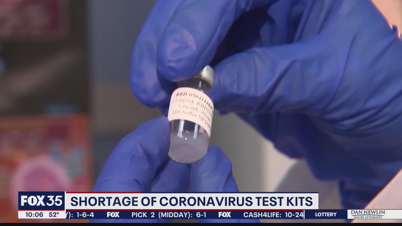 Shortage of coronavirus test kits