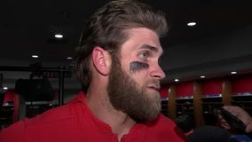 Bryce Harper talks about his first trip back to D.C. to take on Nationals
