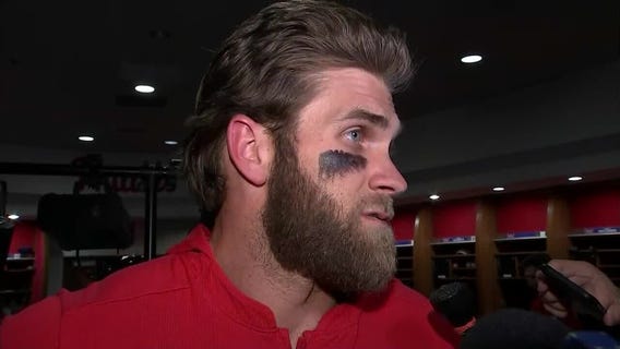 Bryce Harper talks about his first trip back to D.C. to take on Nationals