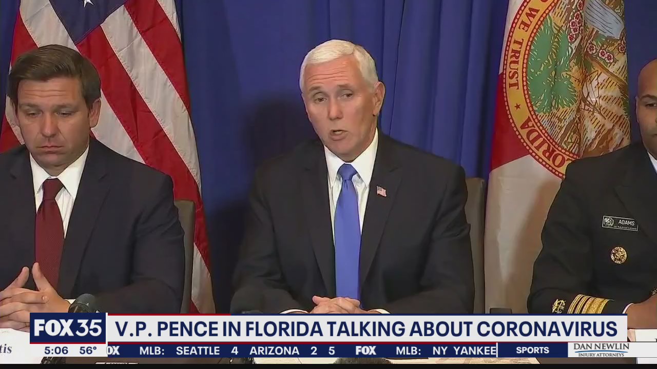 Vice President in Florida talking coronavirus