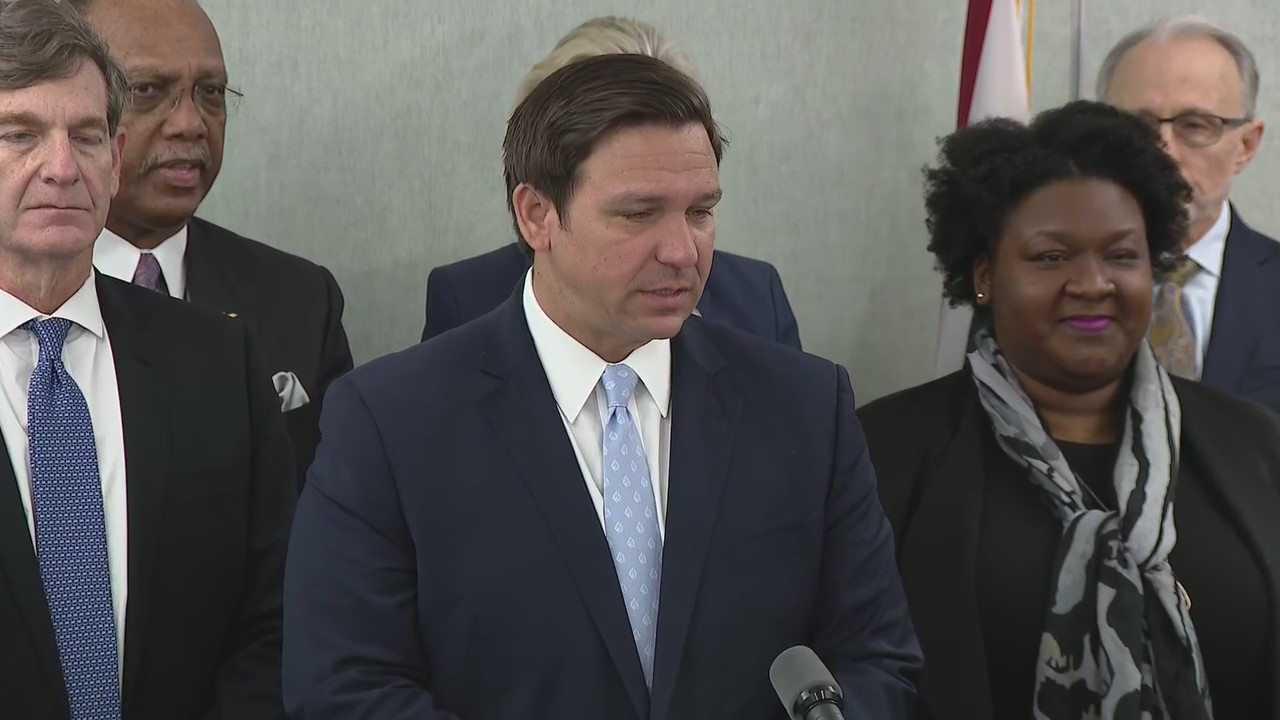 Governor DeSantis gives an update on two presumptive coronavirus cases in Florida