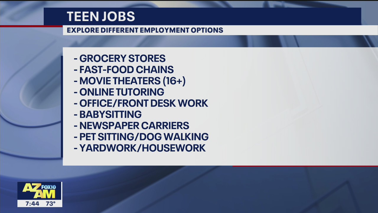 Exploring different employment options for teen summer jobs