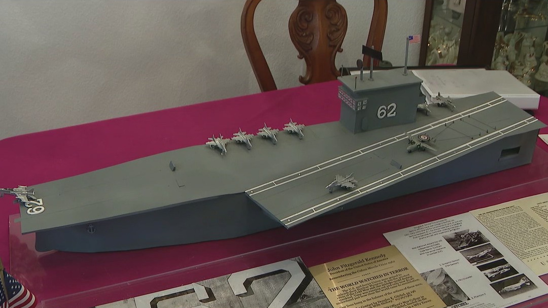 U.S. Navy veteran makes models of aircraft carriers