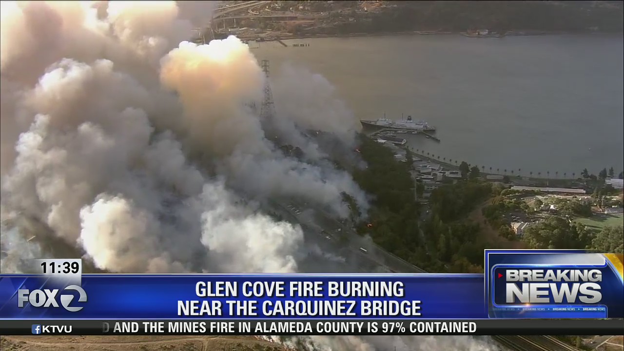 Fire closes the Carquinez Bridge