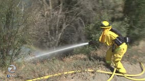 Lake Berryessa's Canyon Fire, among the first of the season, 60 percent contained