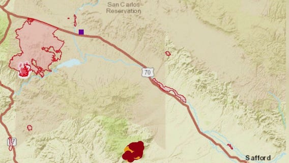 Pinnacle Fire burns 15K acres near Safford