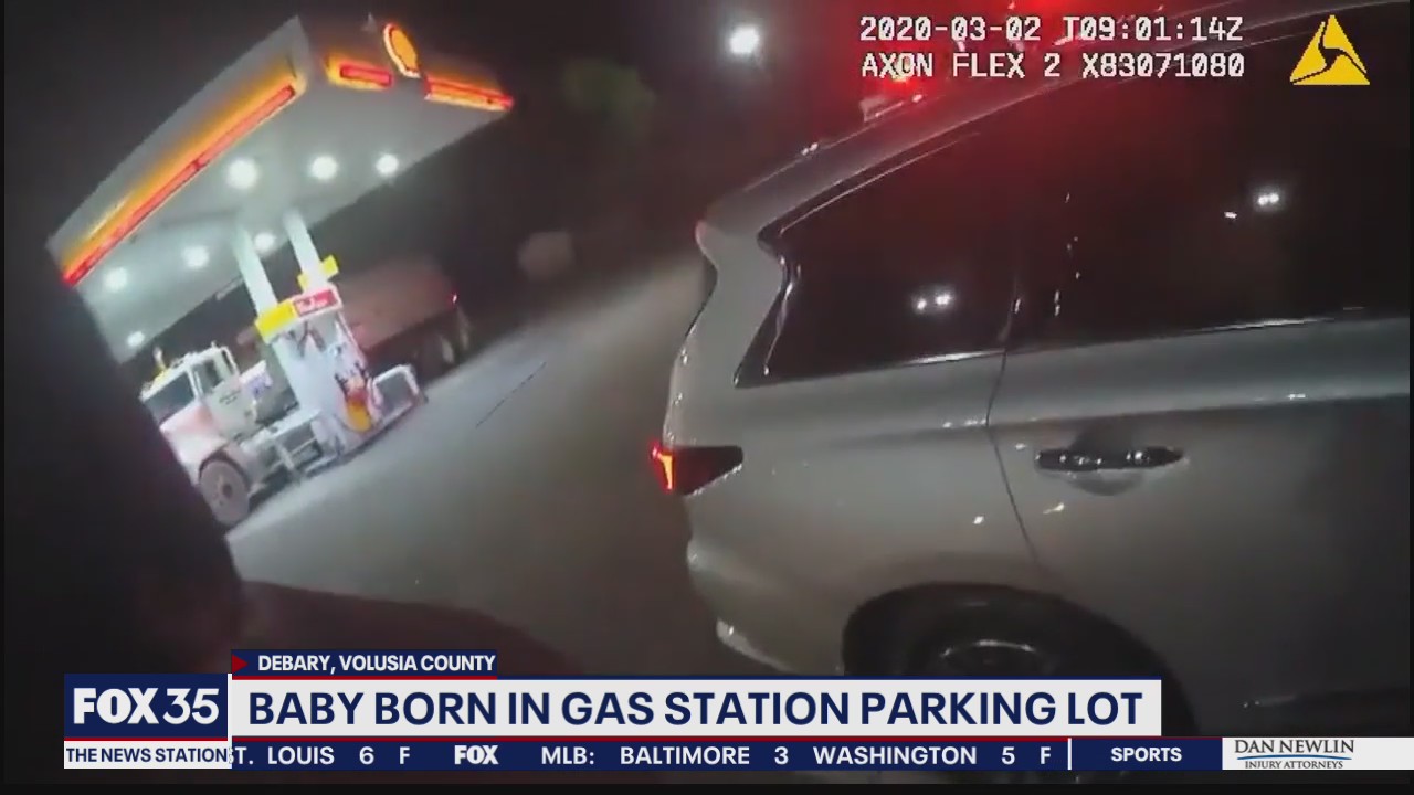 Baby born in gas station parking lot