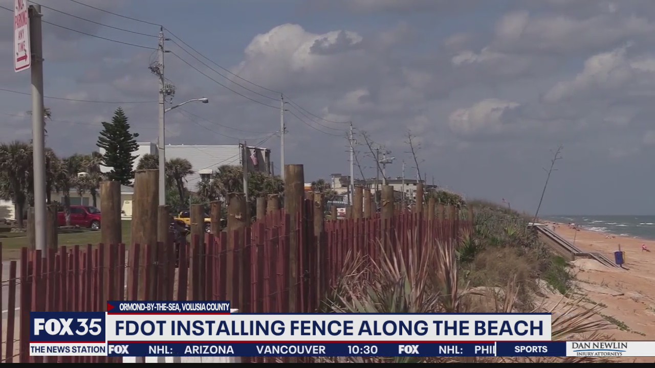 FDOT installing fence along Volusia beach