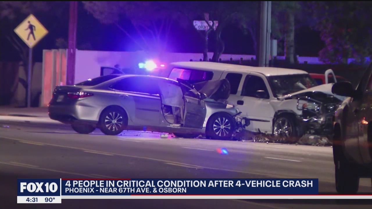 4 critically injured in west Phoenix crash | FOX 10 Phoenix