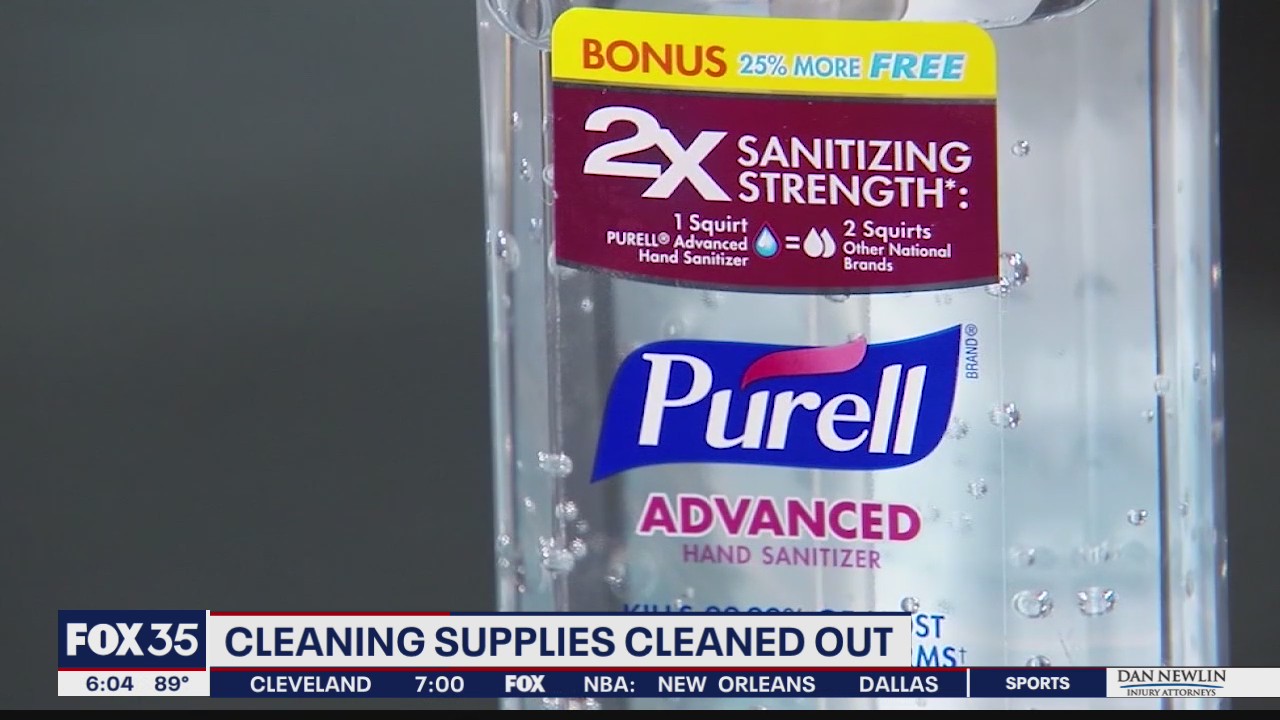 Cleaning supplies cleaned out over coronavirus