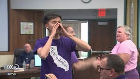 Striking teachers shout down school board, meeting ends