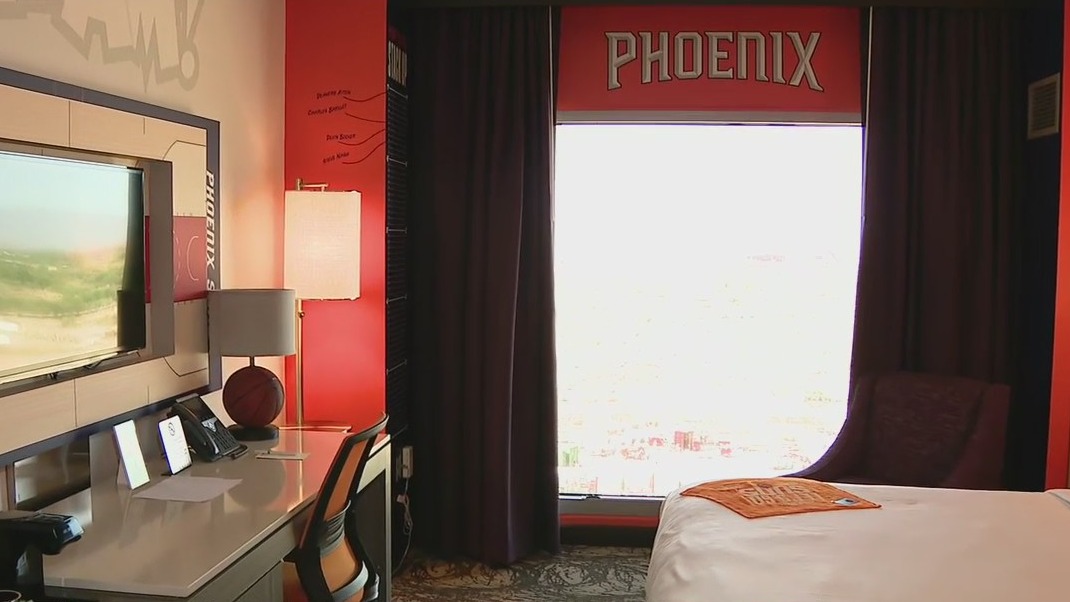 Suns-themed room at Gila River Hotels & Casinos Wild Horse Pass