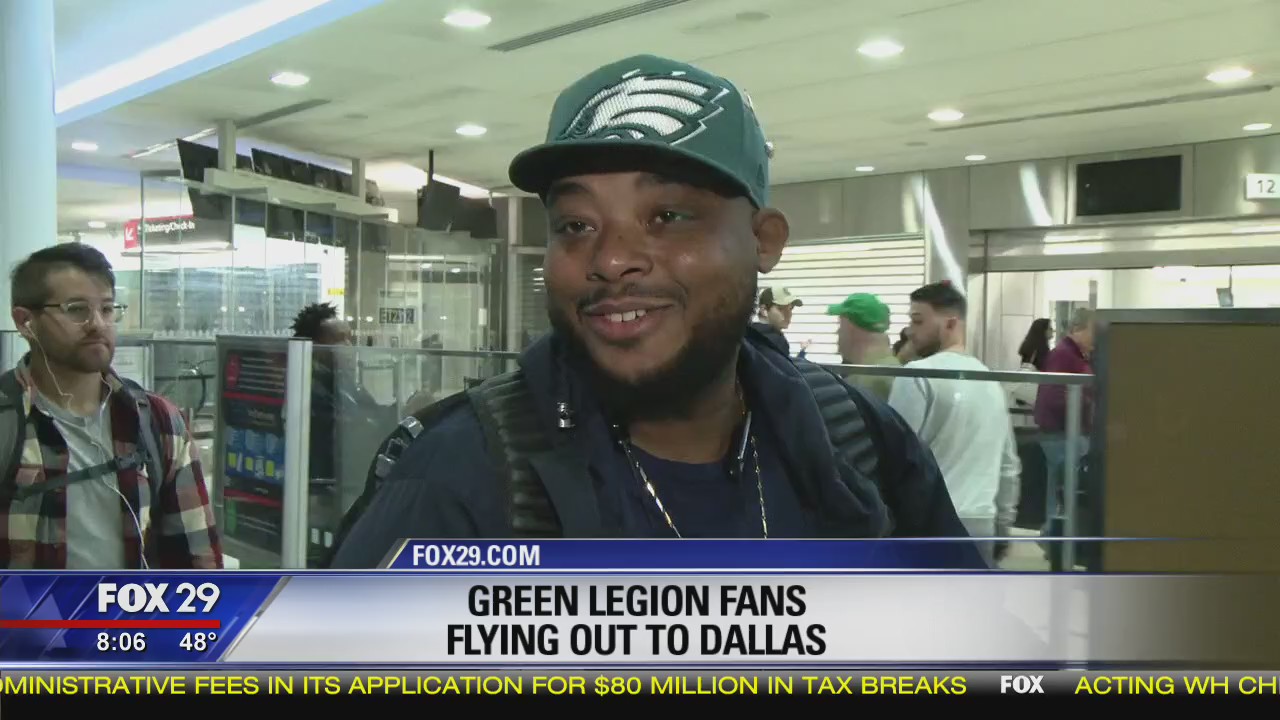 Eagles fans head to Dallas ahead of Sunday night match up against Cowboys