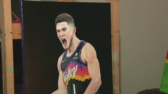 Gilbert artist creates impressive Devin Booker painting