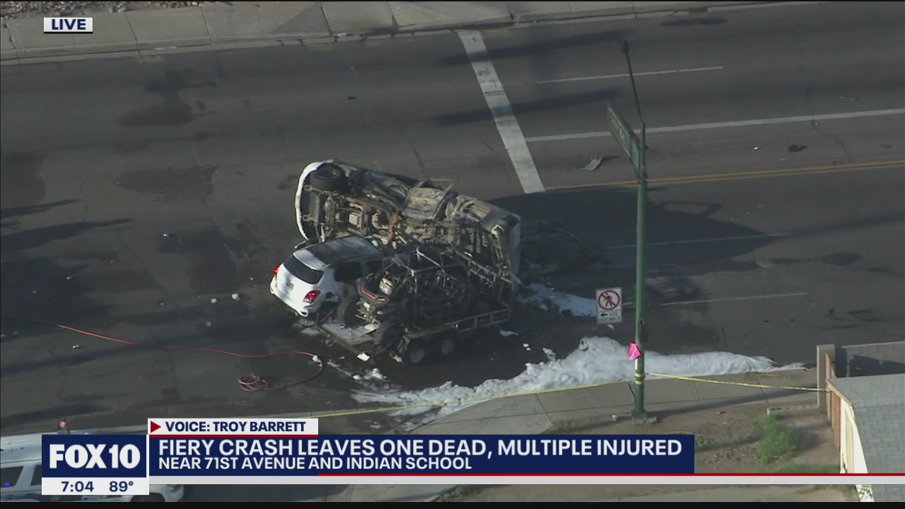 FD: 1 dead, 6 hurt in fiery multi-car crash at Phoenix intersection ...