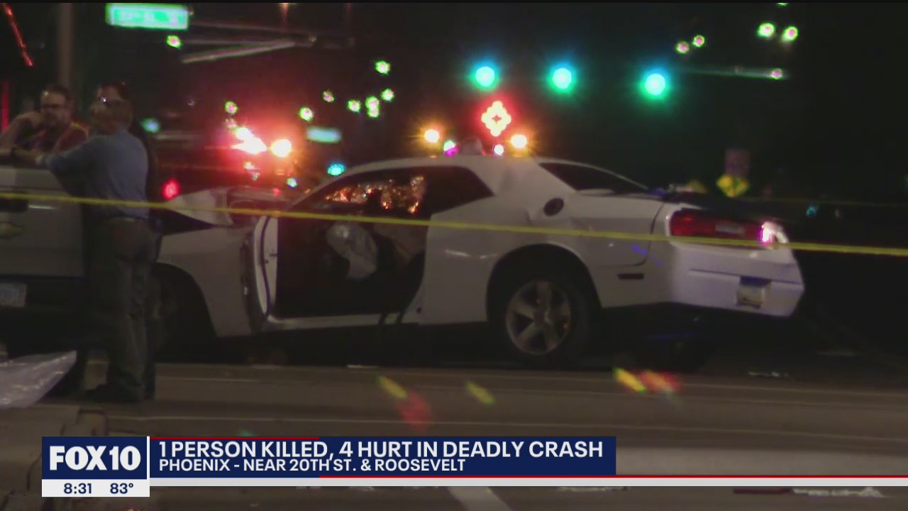 1 dead, 4 hurt in multi-vehicle crash at Phoenix intersection | FOX 10 ...