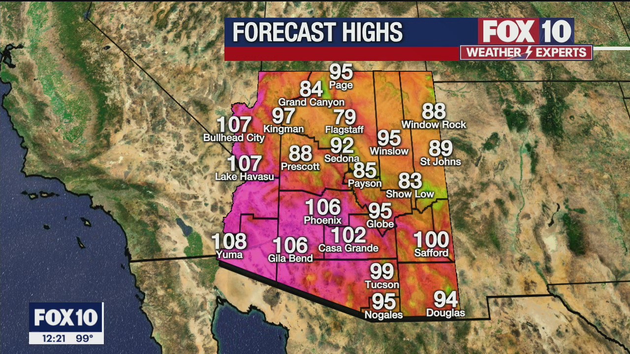 Noon Weather Forecast - 8/24/21