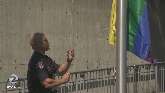San Jose police chief raises Pride flag outside department's headquarters