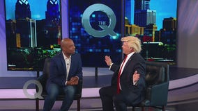 Donald Trump visits The Q