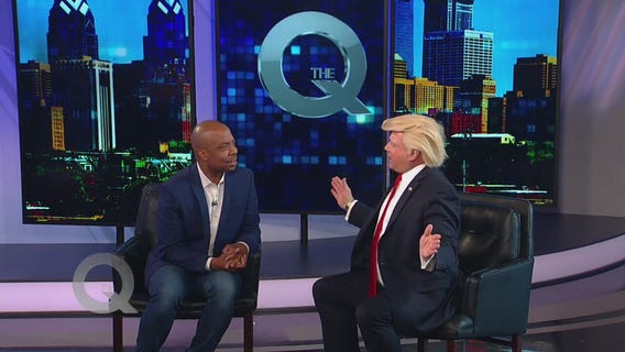 Donald Trump visits The Q