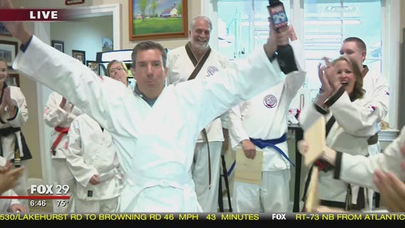 Brandywine Martial Arts Studio helps Bob Kelly break a board